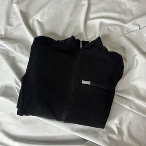 Figs Black Womens On Shift Fleece Jacket